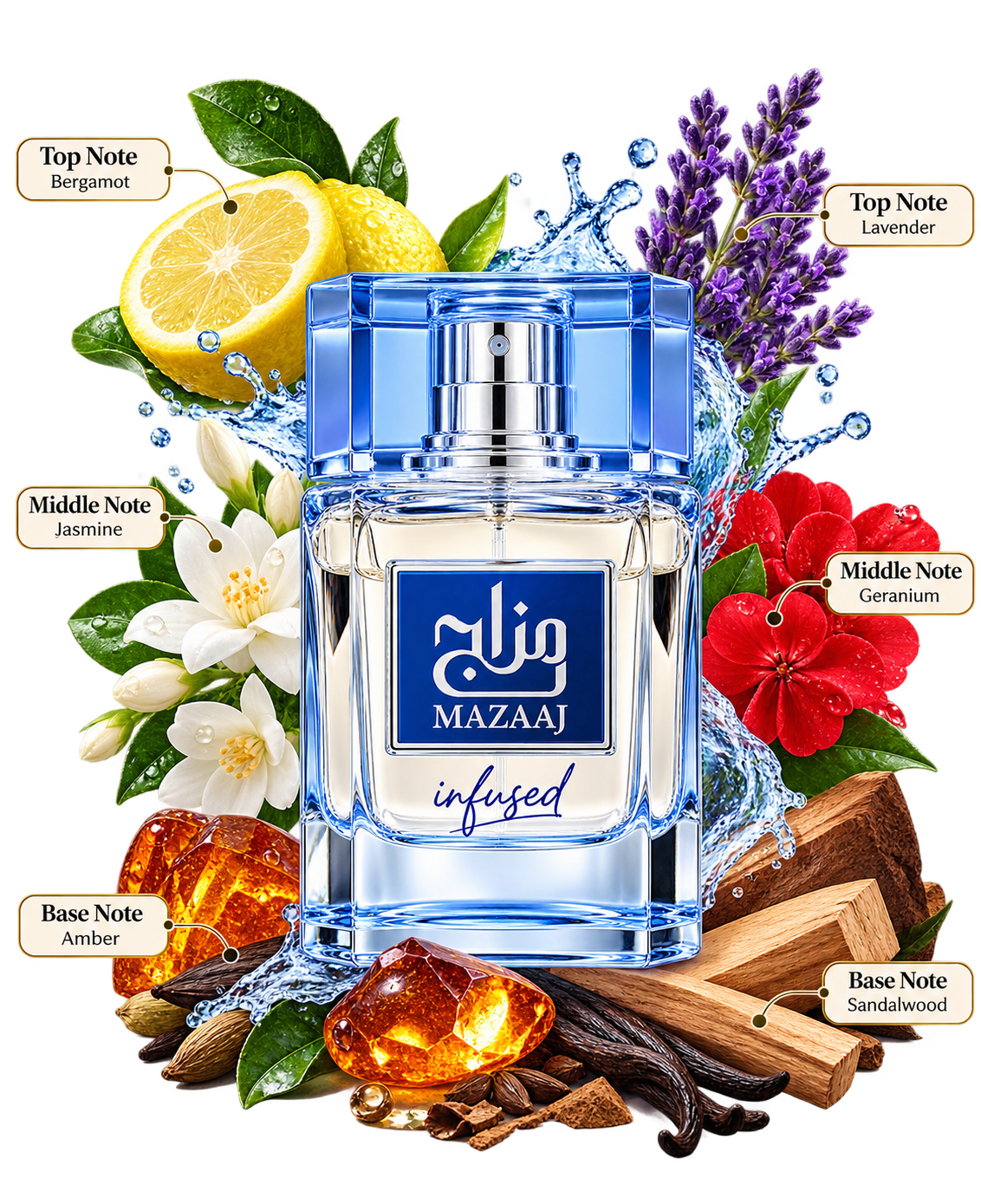 Zimaya Mazaaj Infused Eau de Parfum 100ml Angle 2